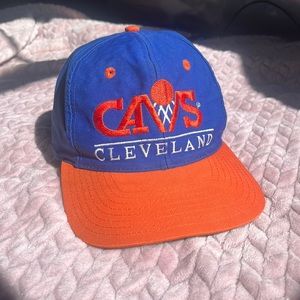 Vintage Cleveland Cavaliers blue and orange adjustable snap back hat